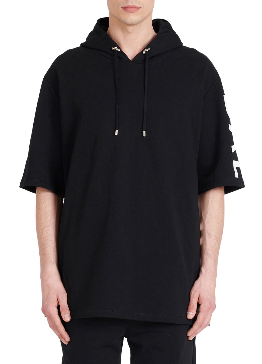 Balmain Oversized hooded cotton sweatshirt with Balmain