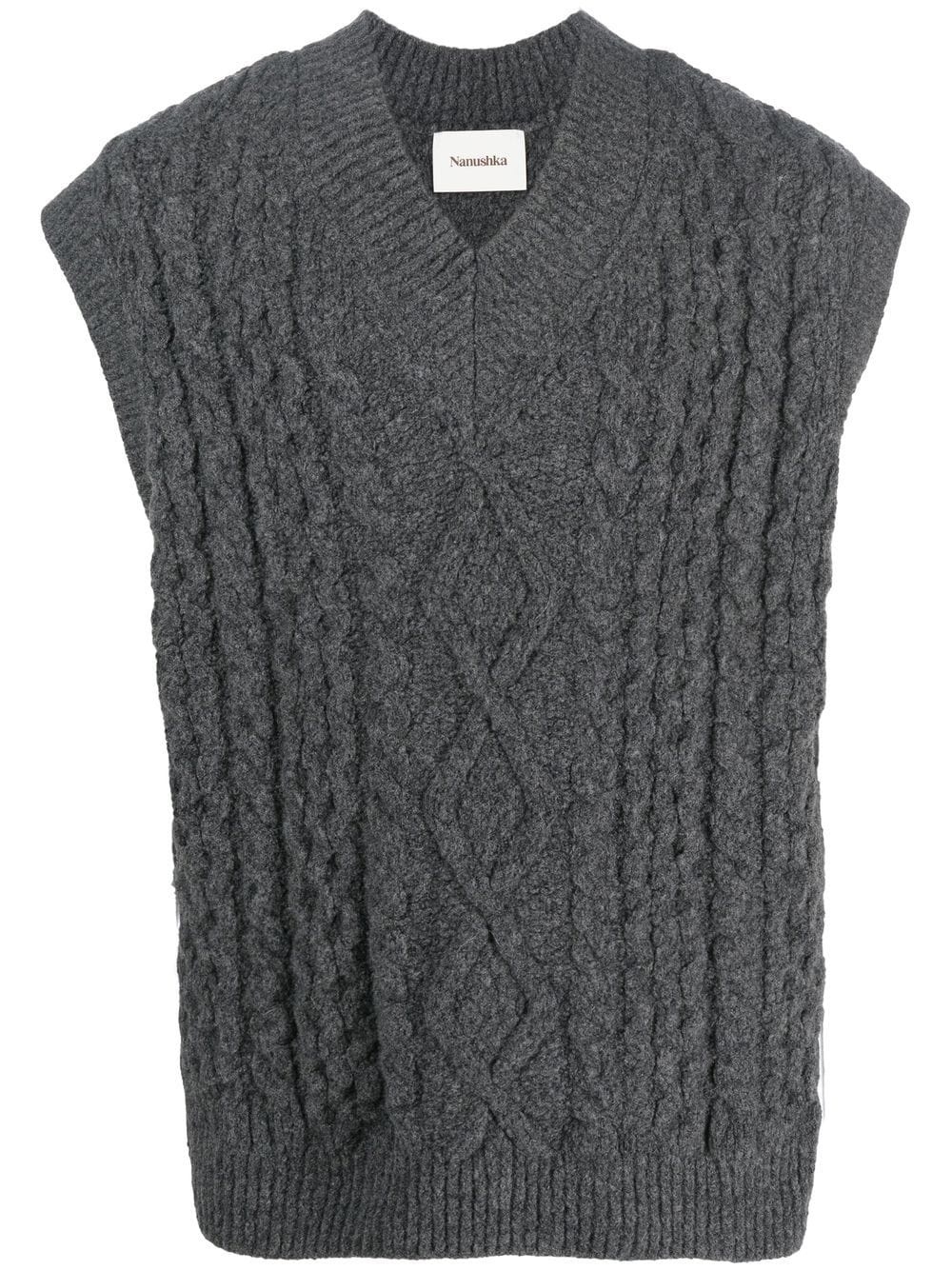 Doan cable-knit vest - 1