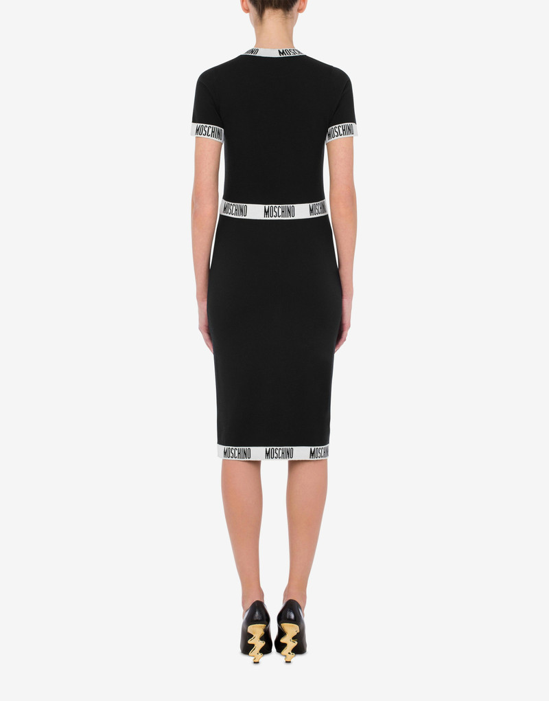 LOGO TAPES WOOL DRESS 3
