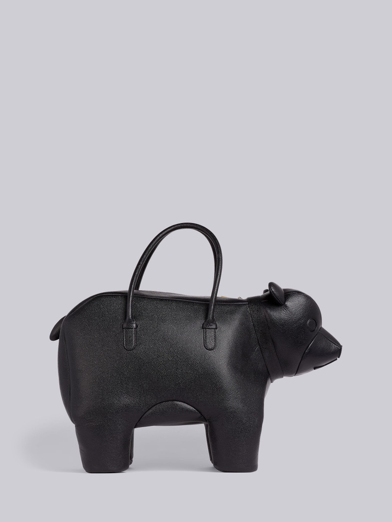 Black Pebbled Calfskin Bear Bag 4