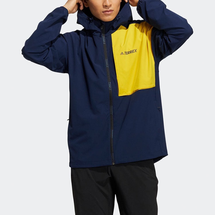 adidas Outdoor Sports Hooded Jacket Blue GN7614 - 4