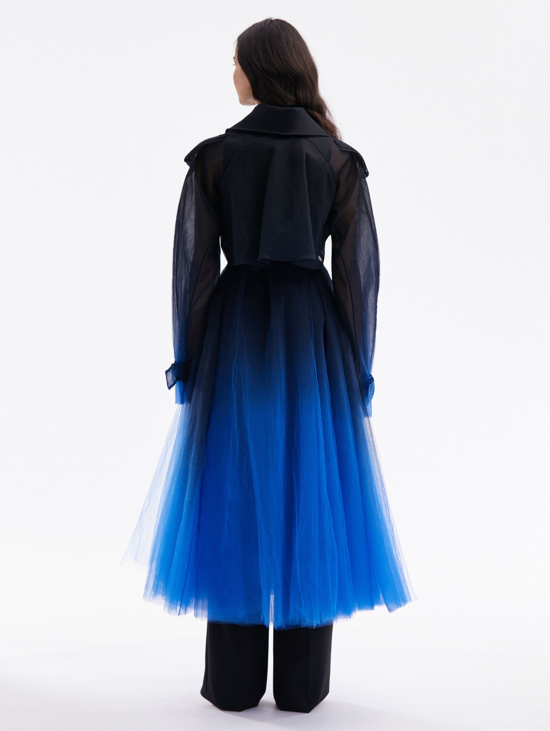 OMBRÉ TULLE OPERA COAT - 2