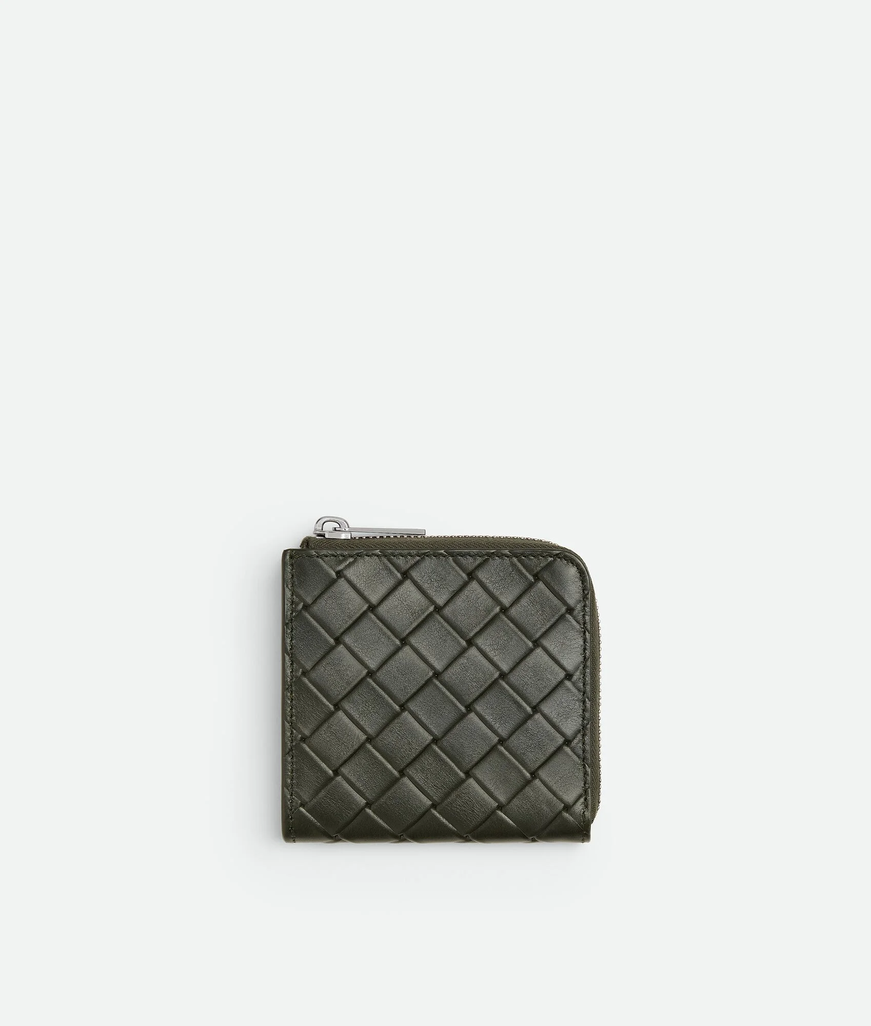 Intrecciato Stamp Compact Zip Around Wallet - 1