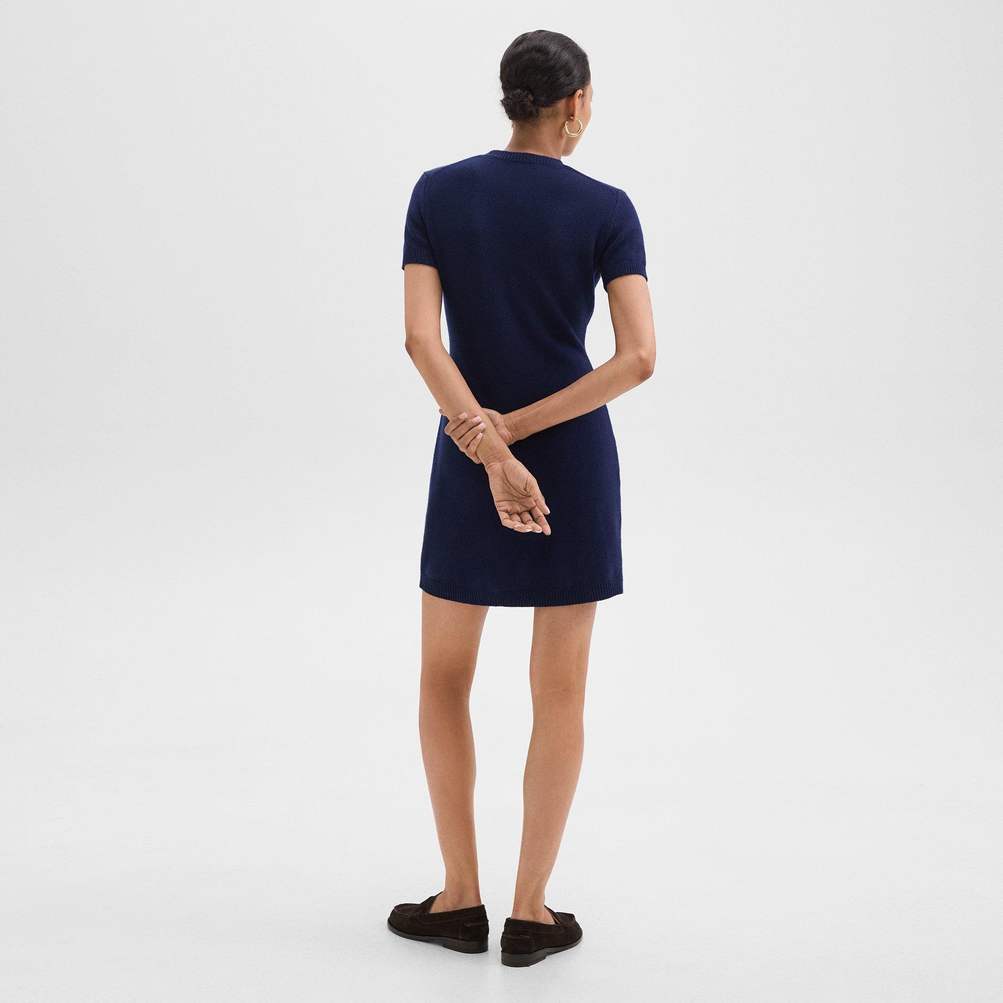 Mini Sweater Dress in Felted Wool-Cashmere - 4