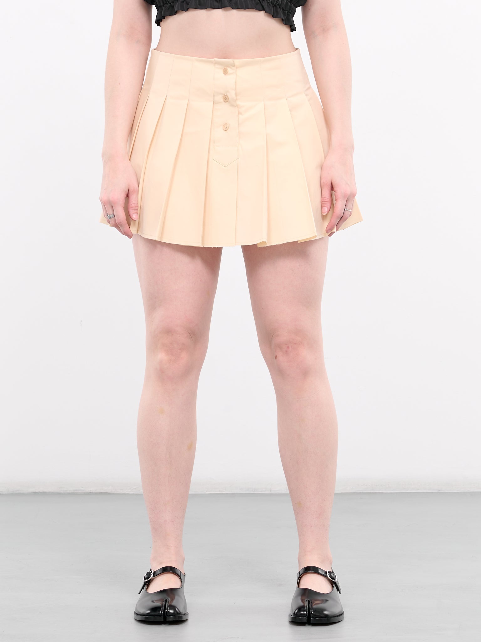 Box Pleated Mini Skirt - 1