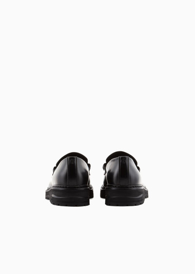 GIORGIO ARMANI Leather loafers outlook