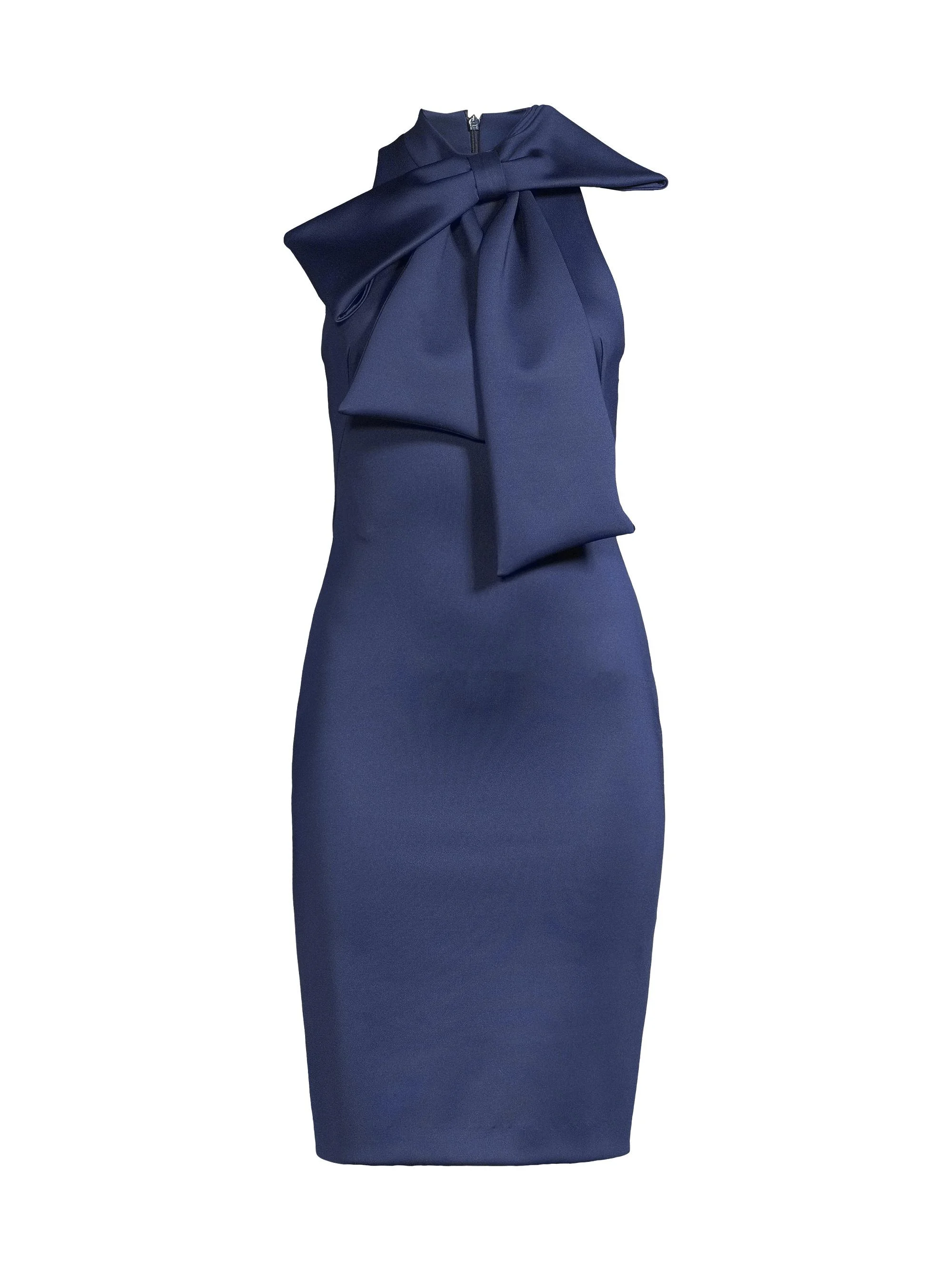 Women's Von Bow-Neck Sheath Dress - Pacific Blue - 1