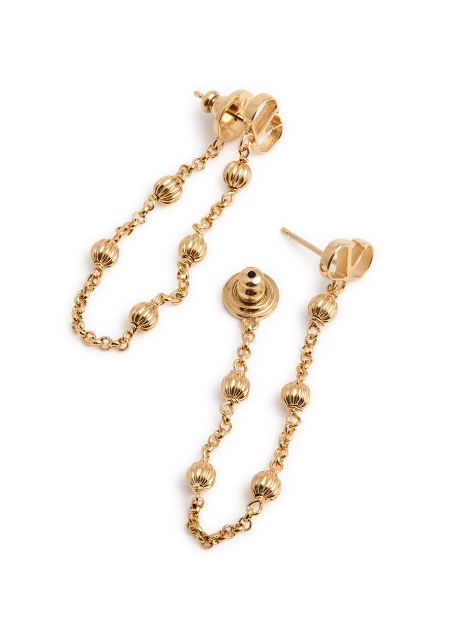 Valentino Garavani Vlogo Chain Hoop Earrings - 3