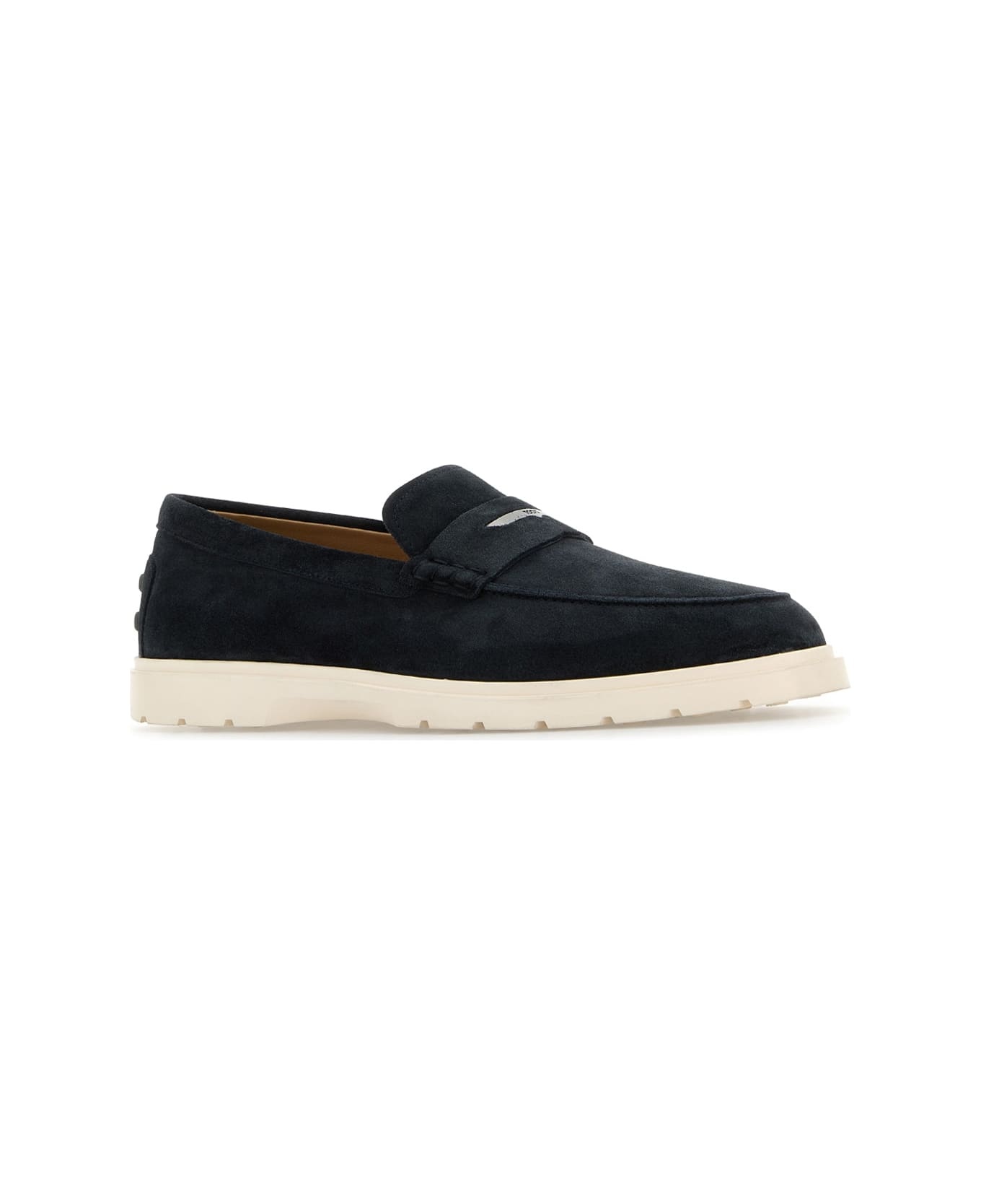 Navy Blue Suede Loafers - 2