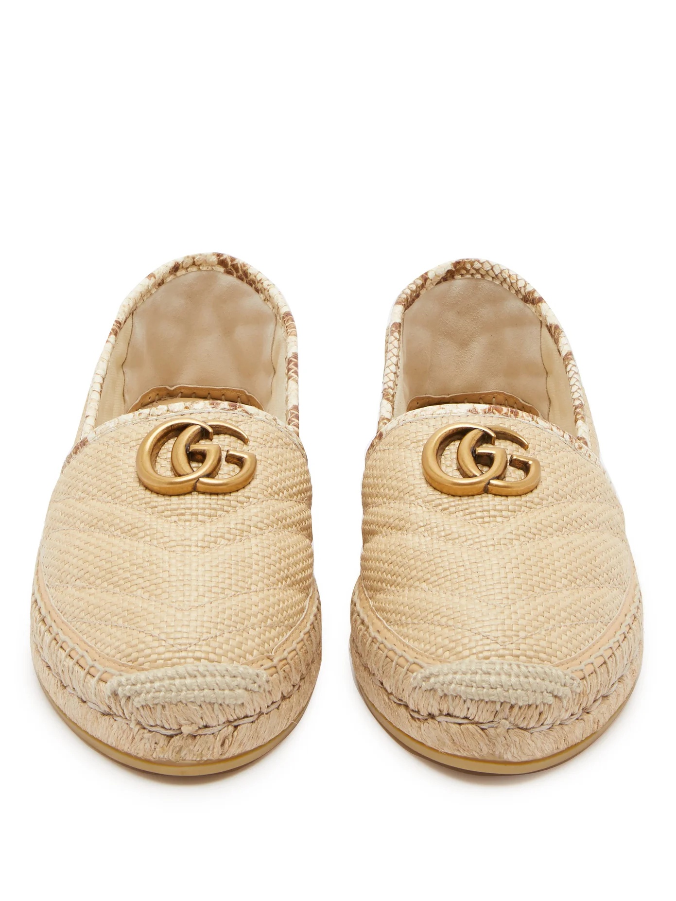 Pilar GG logo raffia espadrilles - 5