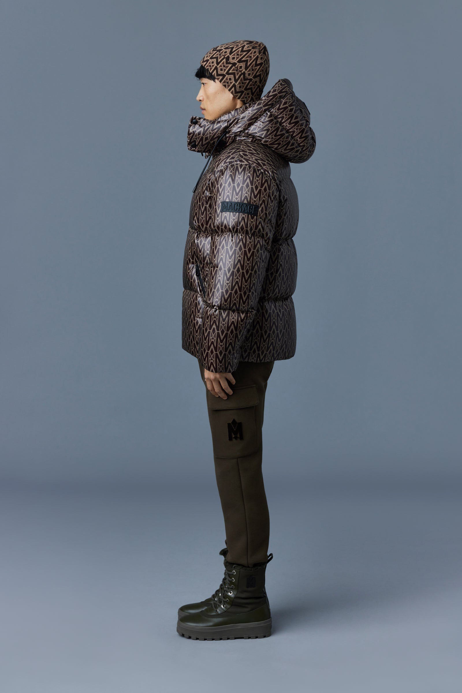 KENT lustrous light down jacket with hood - 3