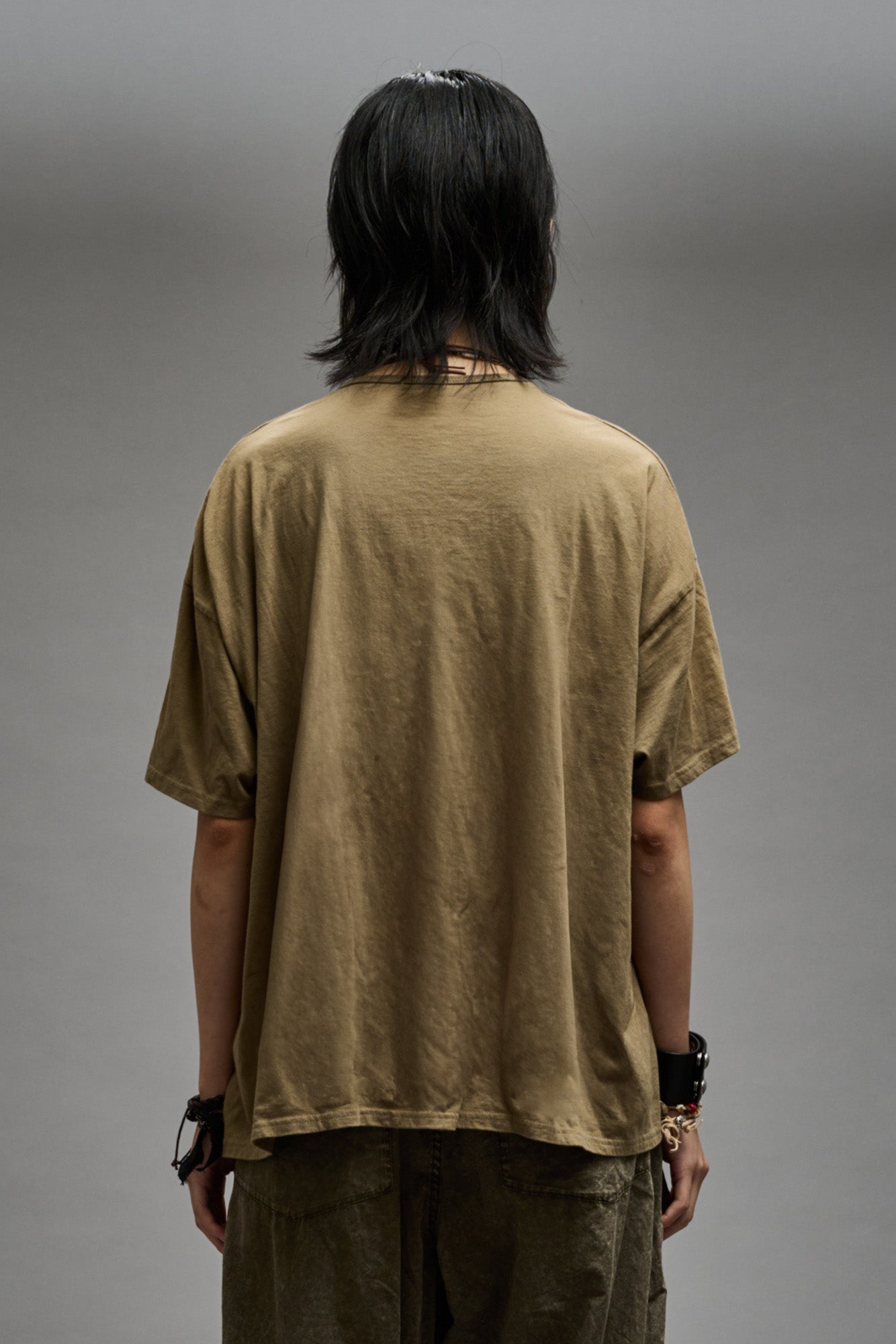 SCOOP NECK RELAXED T - LIGHT OLIVE - 4