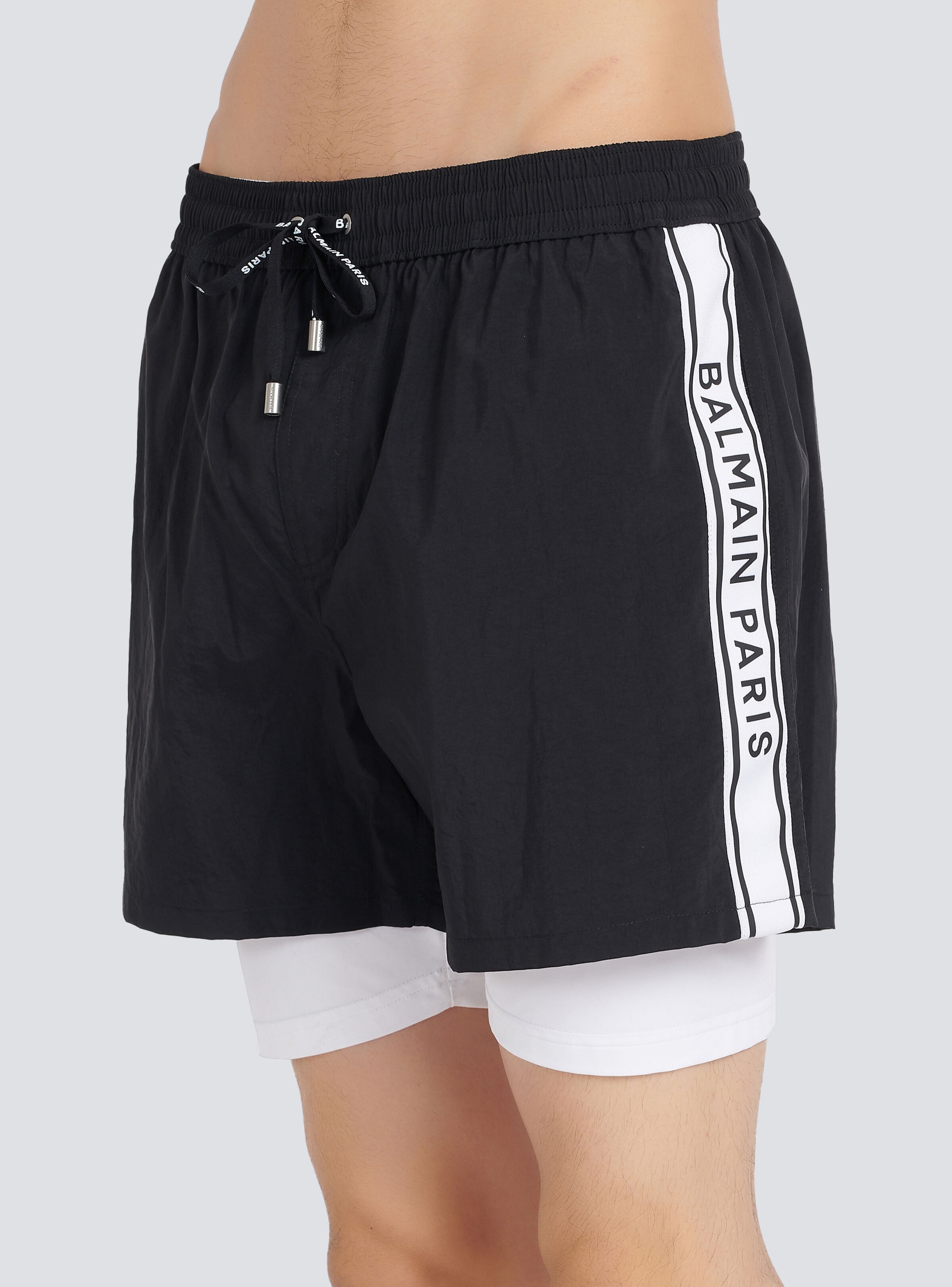 Balmain logo swim shorts - 6