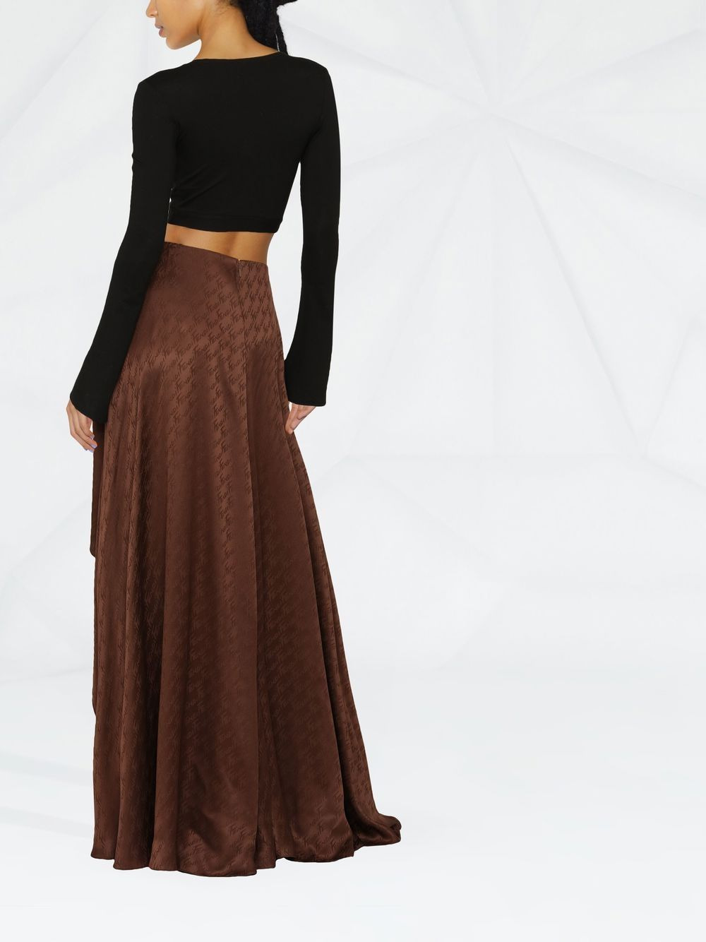 wide-leg monogram-pattern trousers - 4