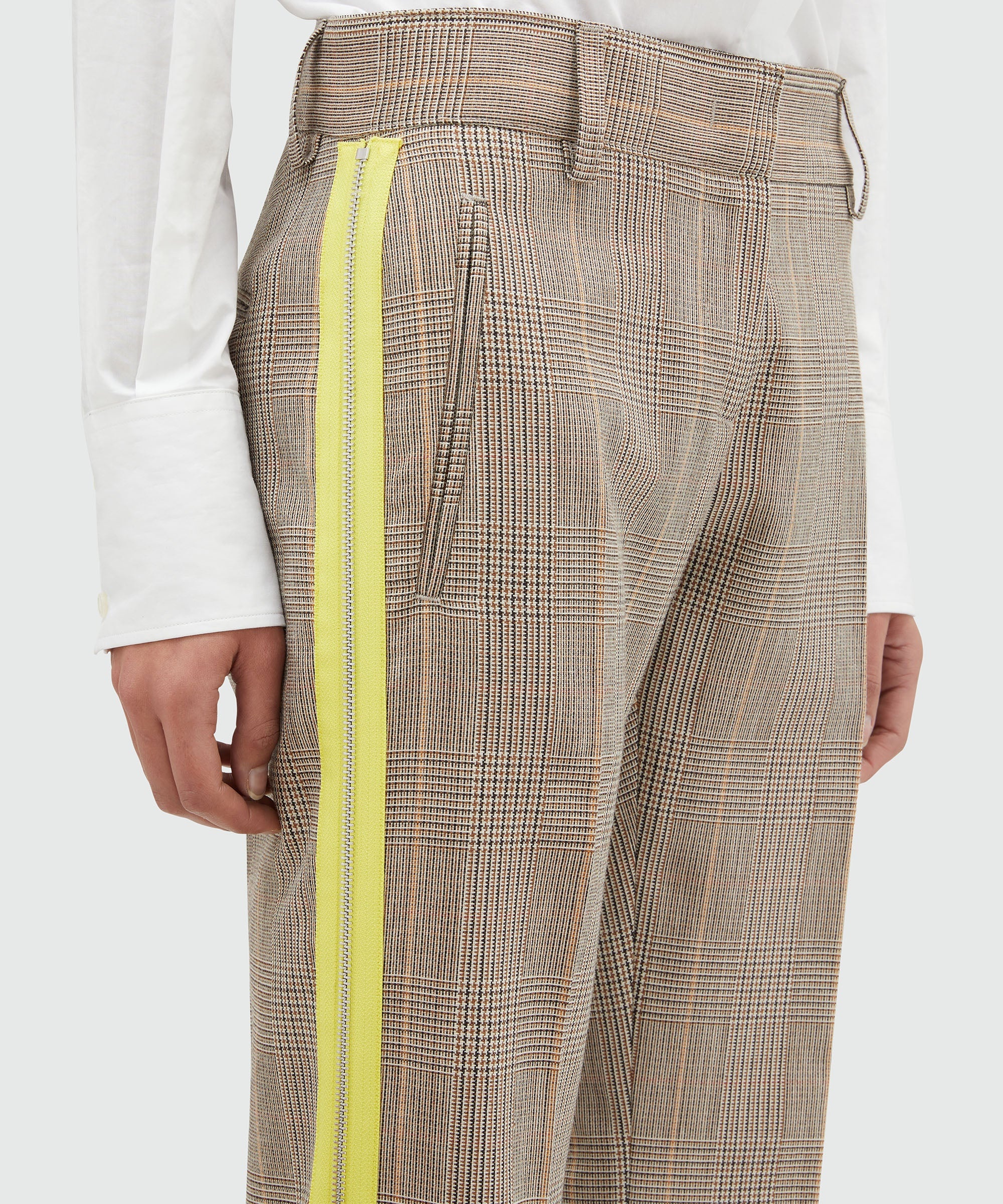 Slim-fit wool Prince of Wales pants - 5
