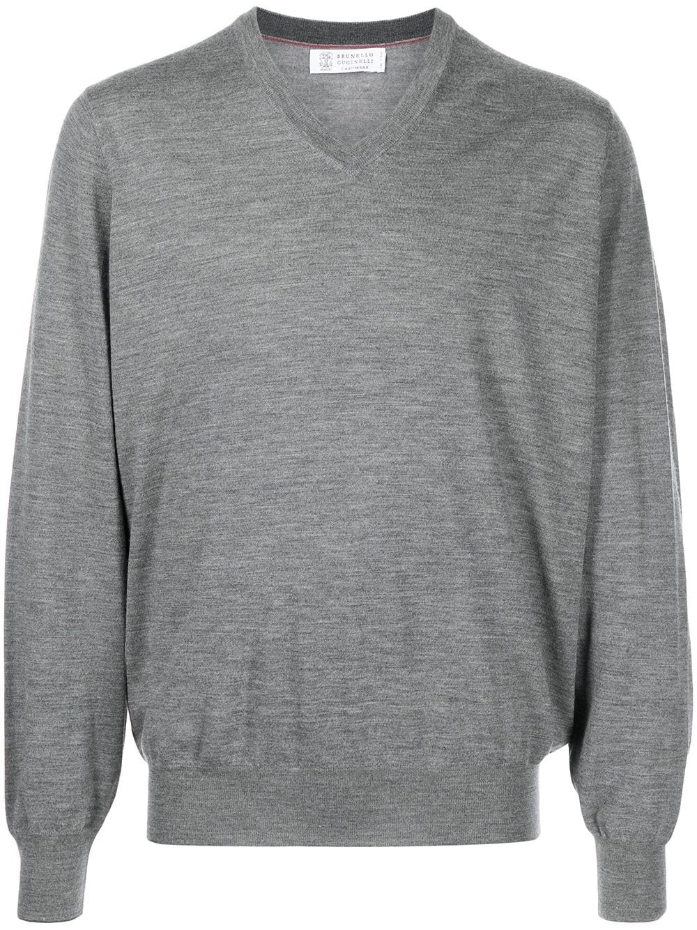 V-neck wool-cashmere jumper - 1