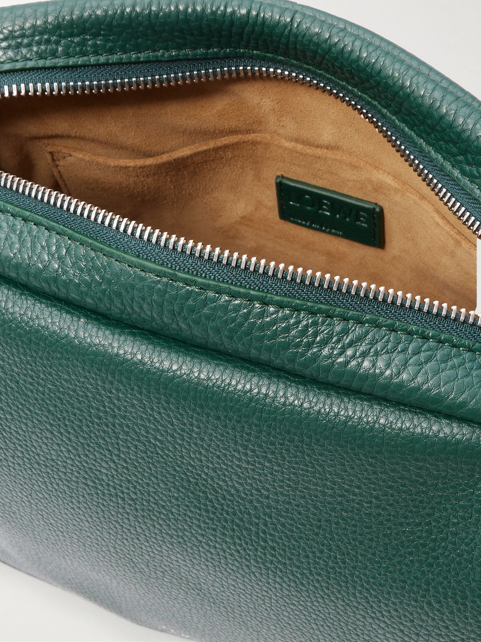 Pebble XS Full-Grain Leather Messenger Bag Green - 5