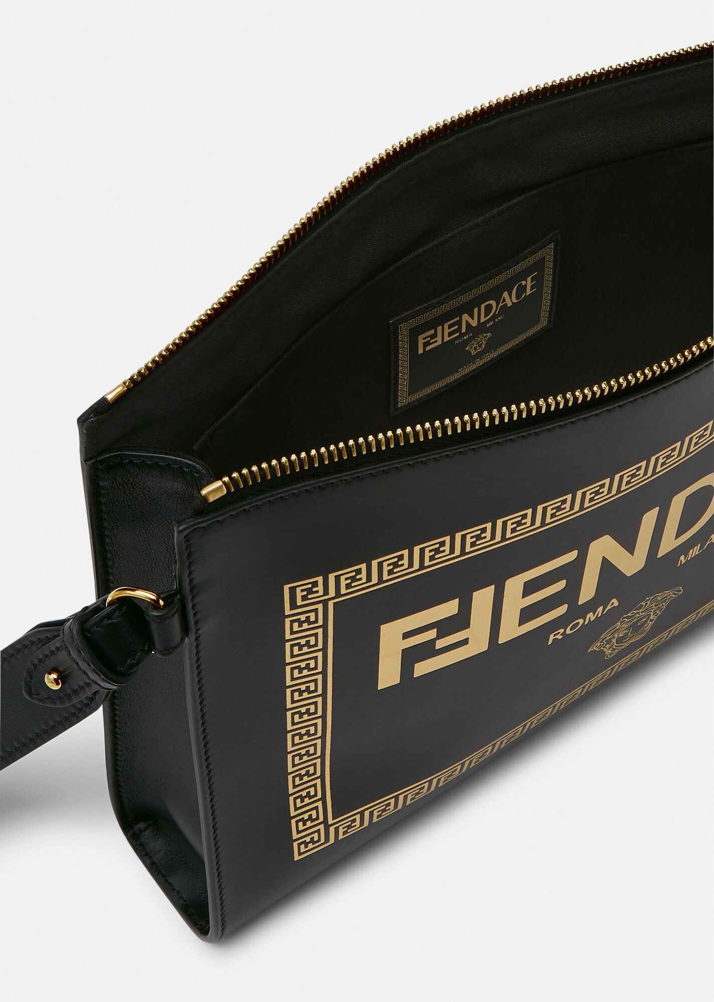 Fendace Logo Leather Pouch - 4