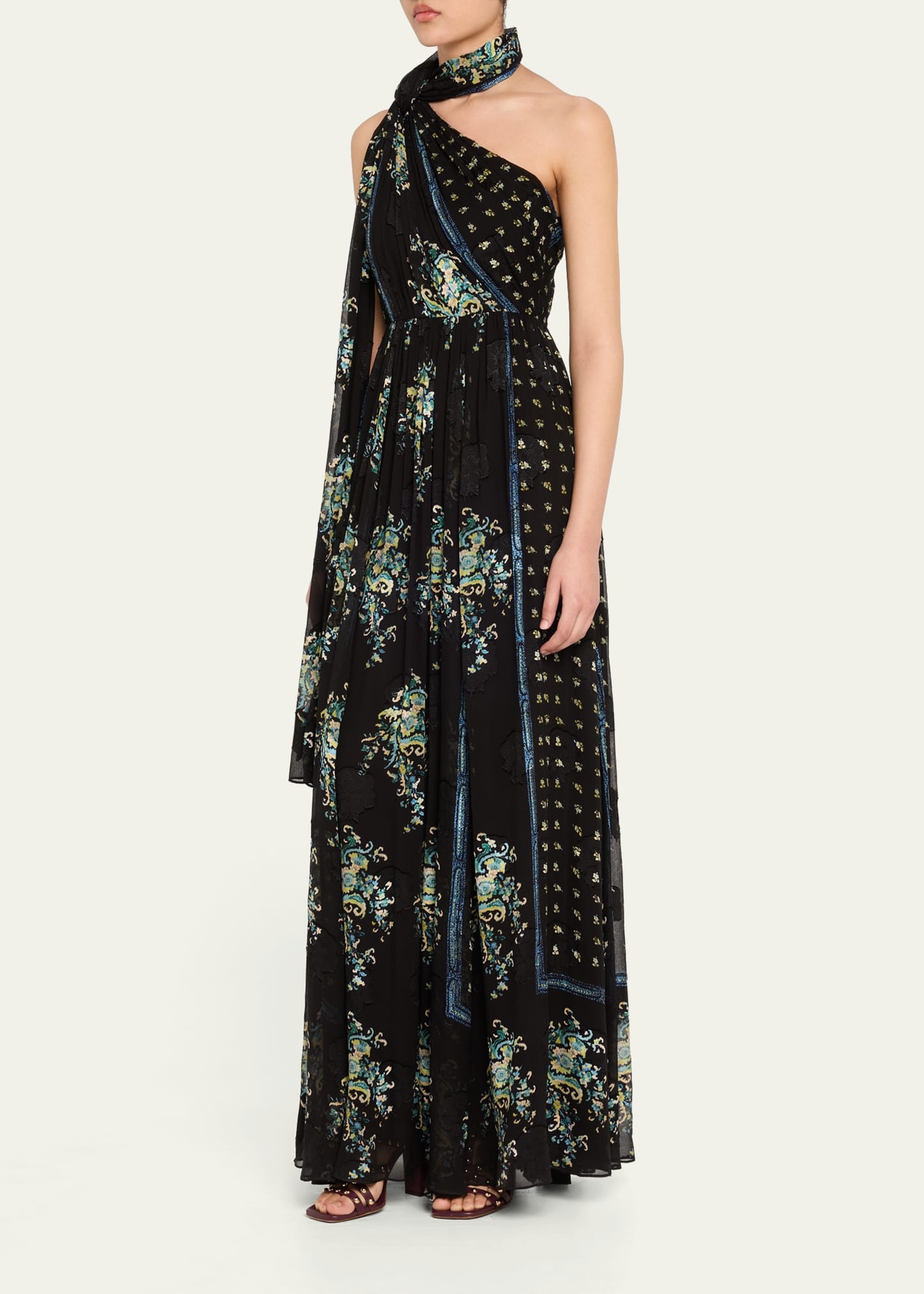 Angelique Draped Scarf Gown - 4