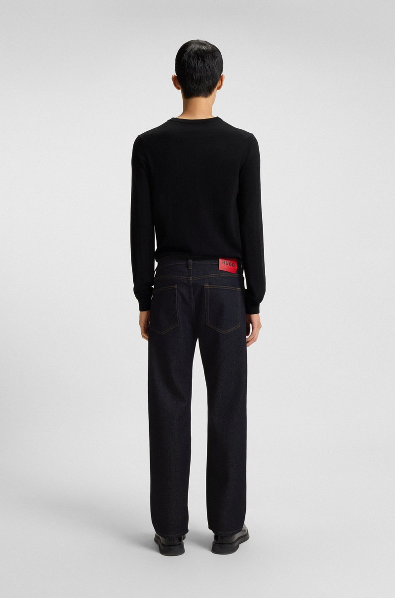 REGULAR-FIT JEANS IN FADED DARK-BLUE DENIM 4
