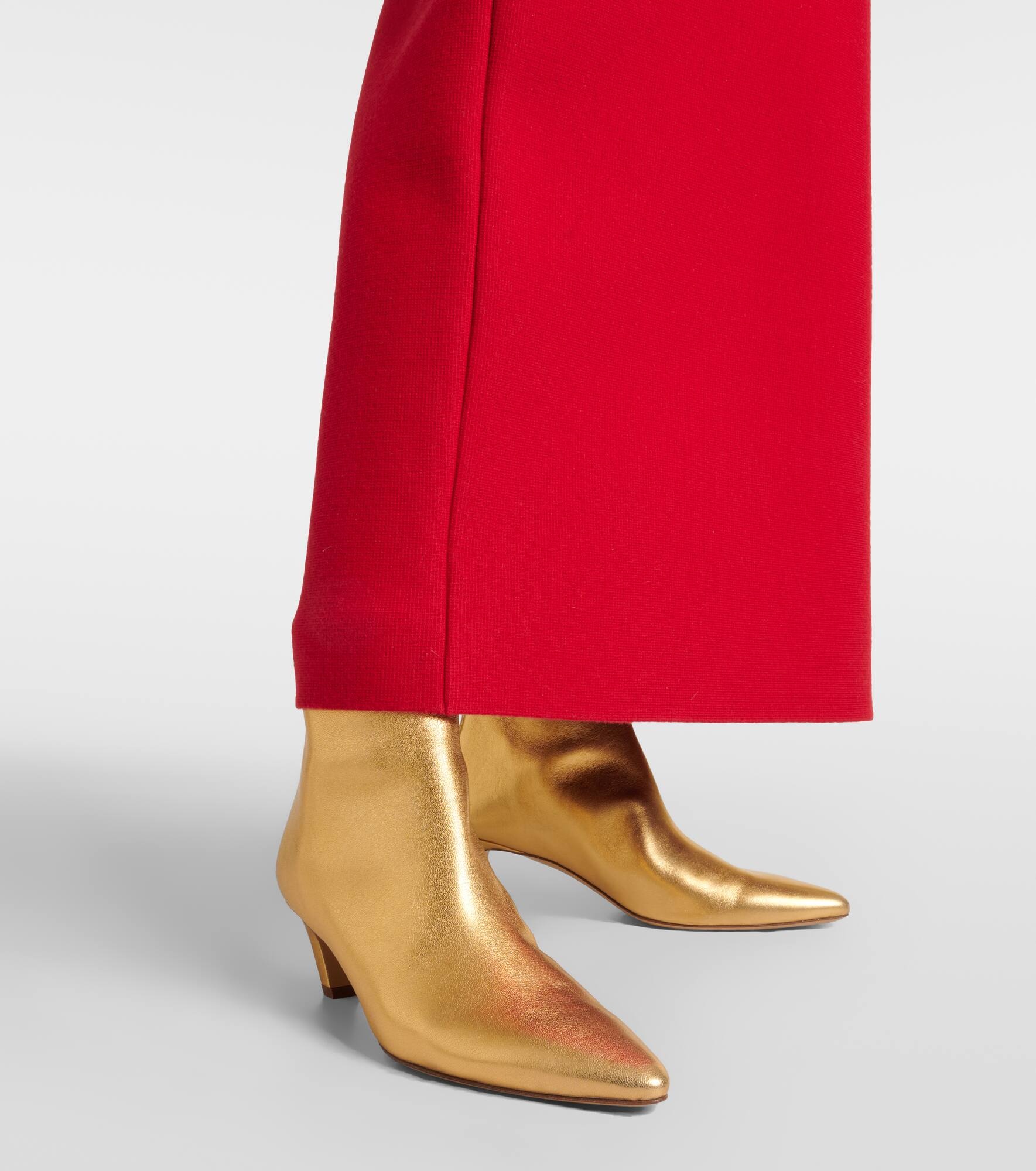 Clayton metallic leather ankle boots - 4