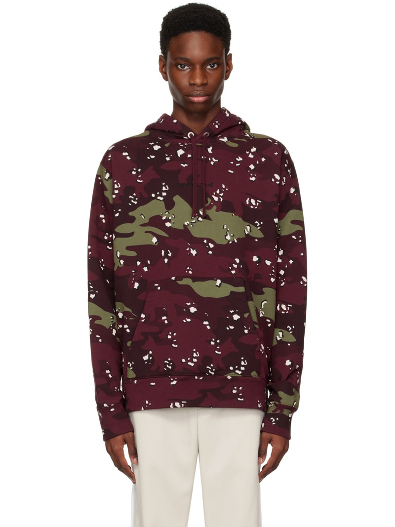 Burgundy Camo Fox Hoodie 1