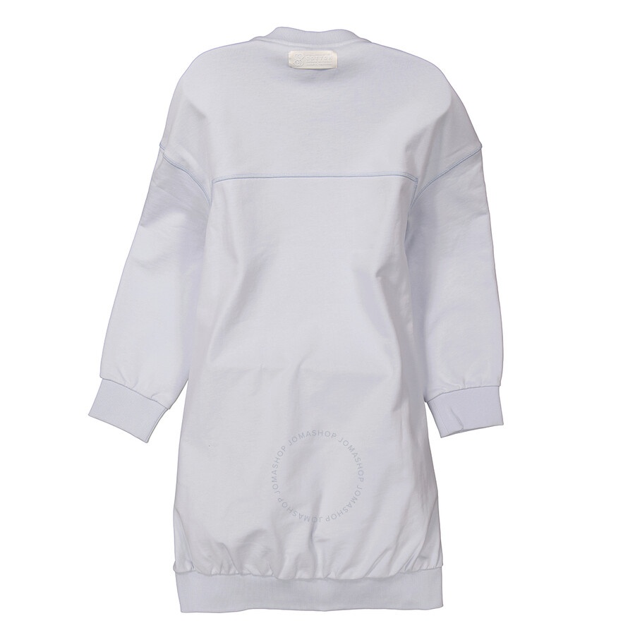 Stella Mccartney Ladies Pale Blue 3D Logo Sweatshirt Dress - 7