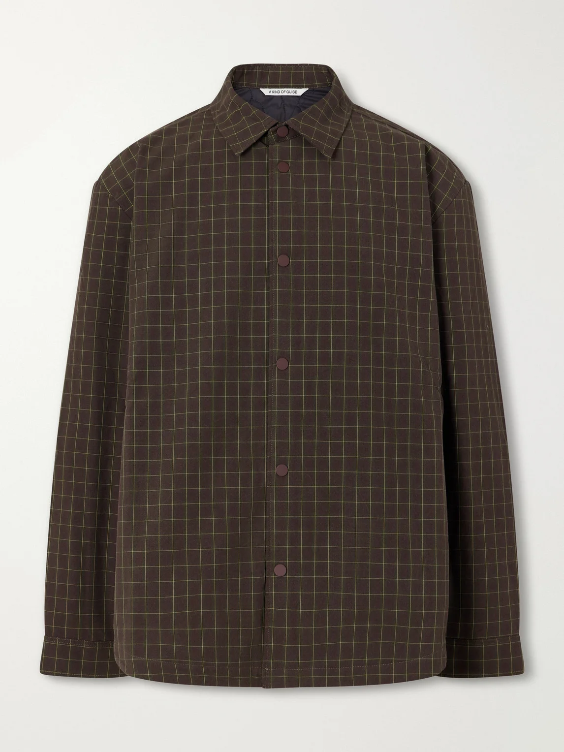 Olkay Padded Checked Cotton-Twill Overshirt - 1
