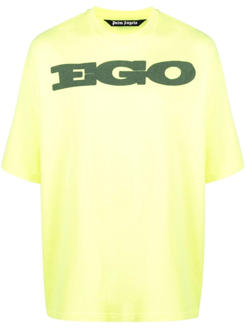 Ego-print drop-shoulder T-shirt - 1