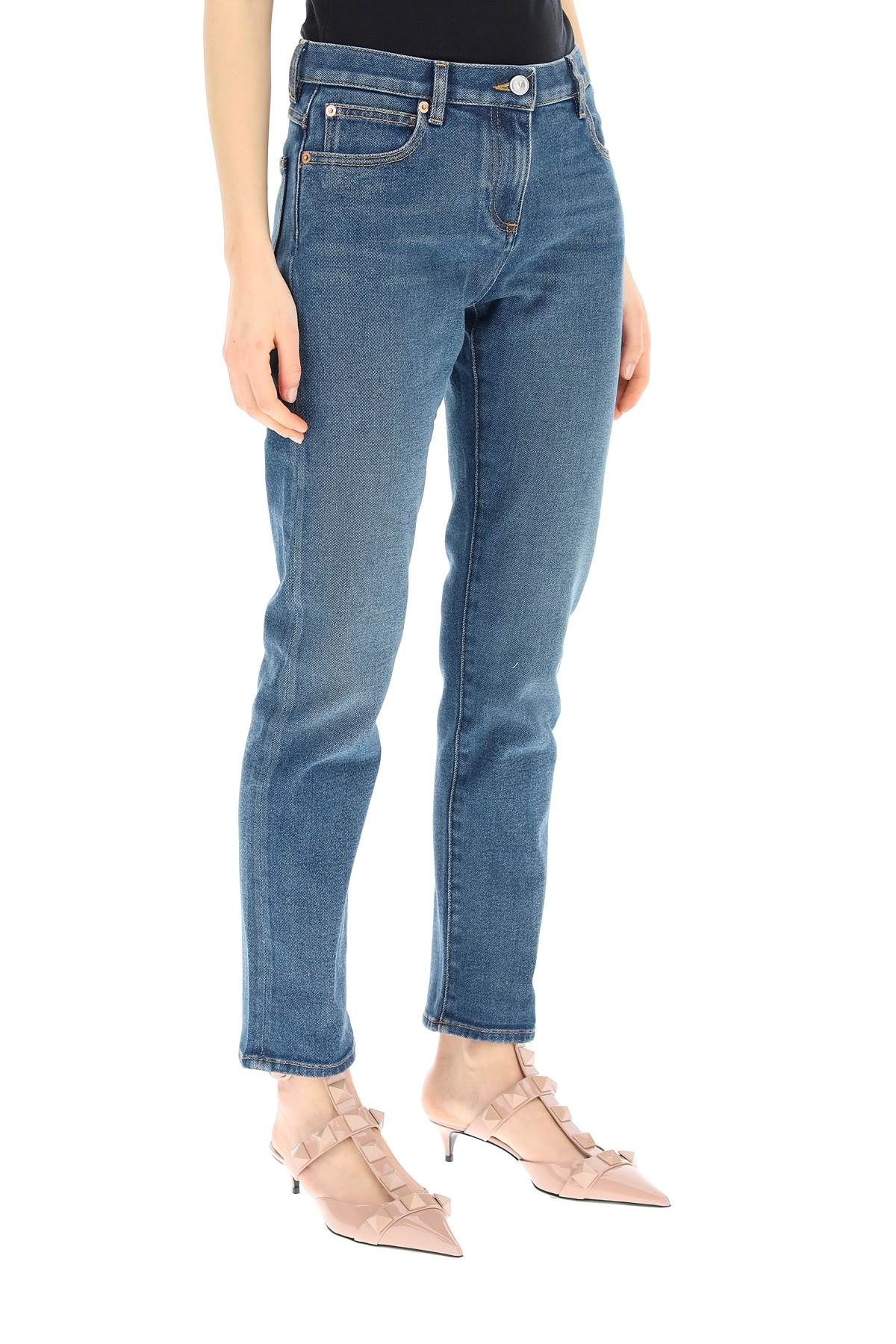 BLUE WASHED DENIM JEANS - 3