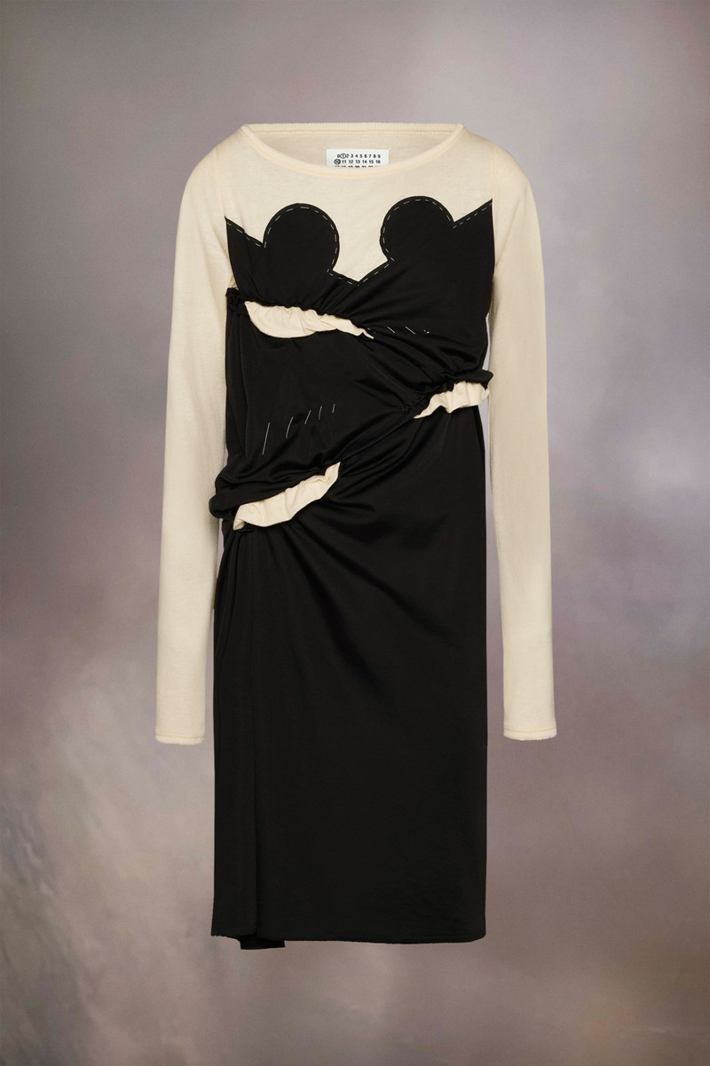Maison Margiela Spliced jersey dress outlook
