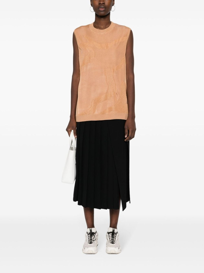 Y-3 monogram-jacquard knitted tank top outlook
