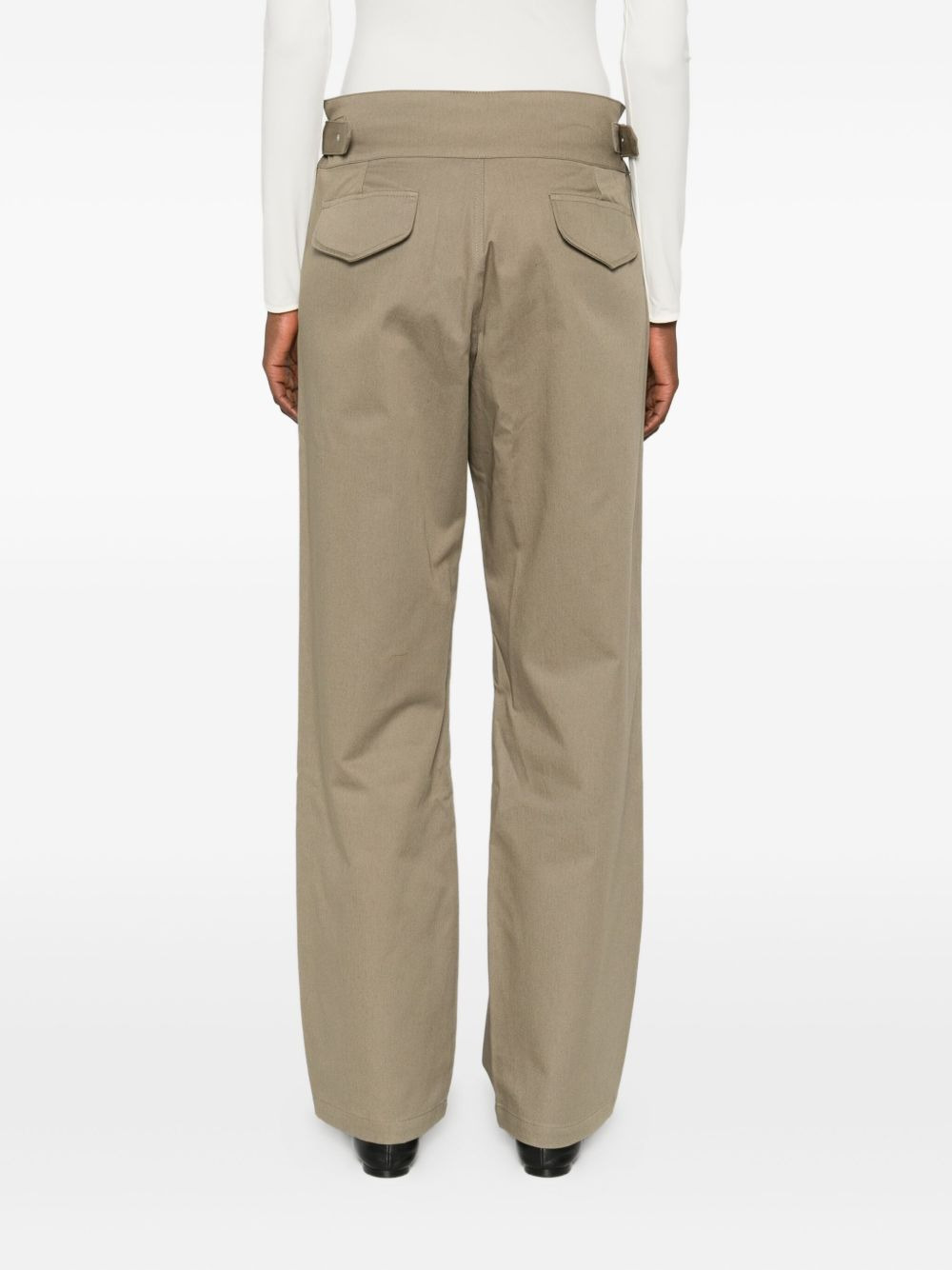 pleated belted trousers - 4