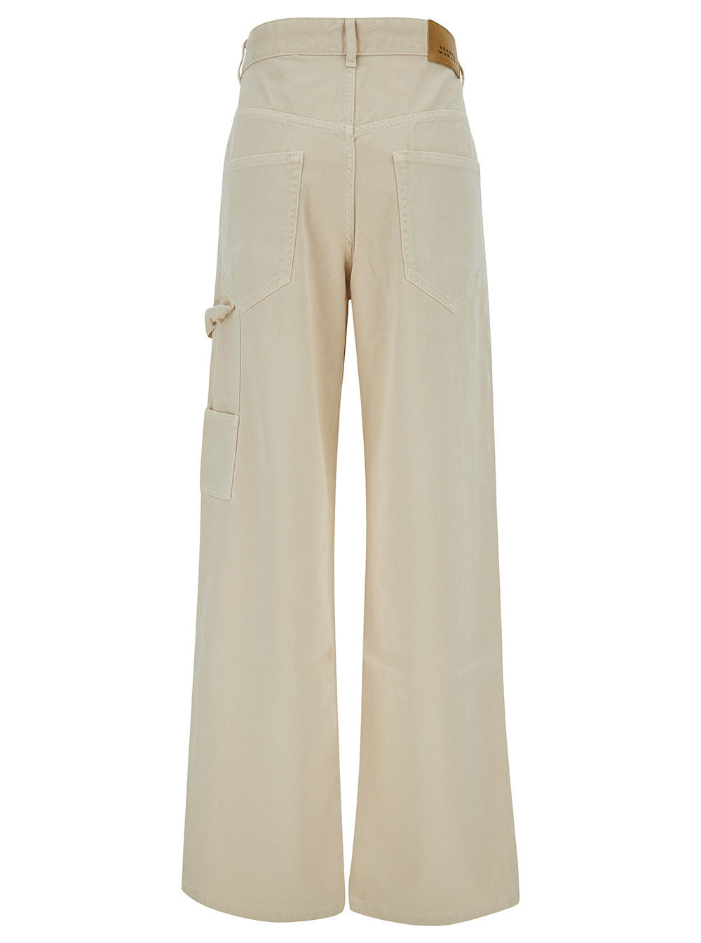 Isabel Marant Women 'Bymara' Beige Five-Pocket Jeans With Logo Patch In Cotton Blend Denim Woman - 2