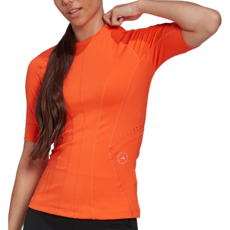 adidas (WMNS) adidas by Stella McCartney TruePurpose Training T-Shirt 'Orange' HI6151 outlook