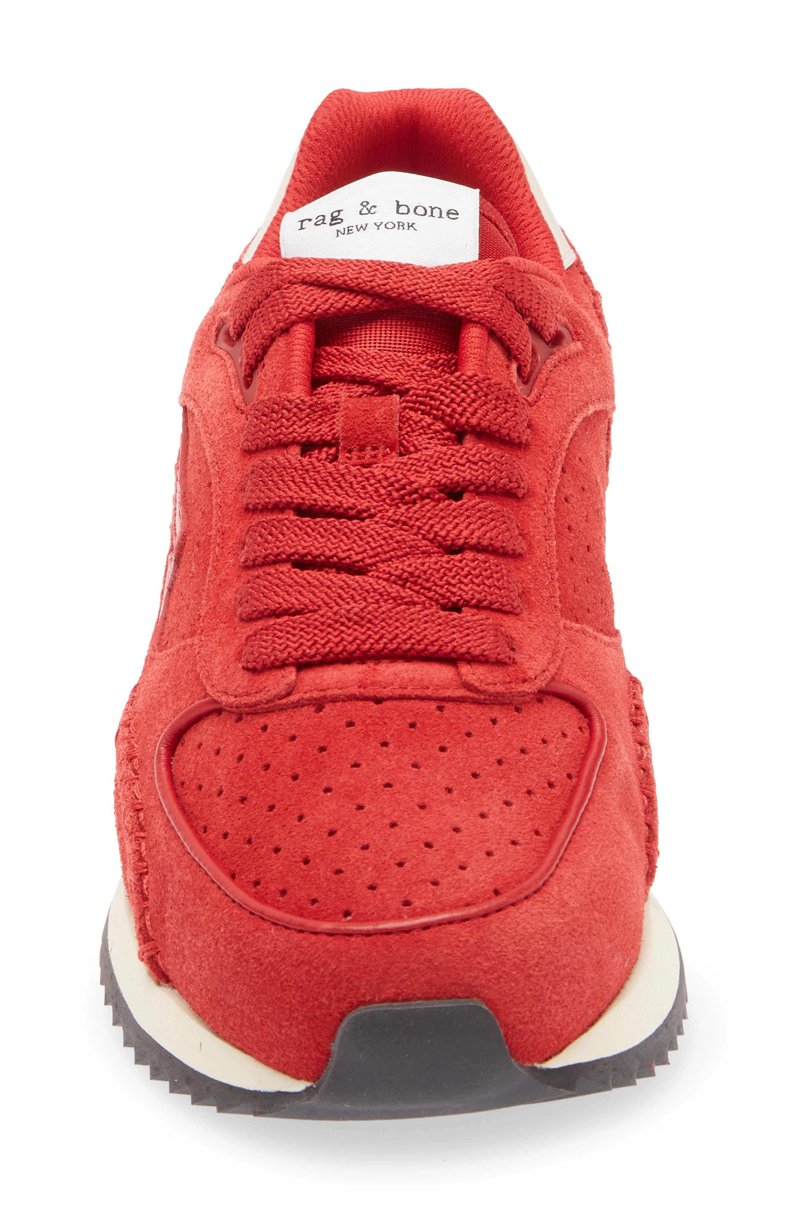 rag & bone Drift Runner Sneaker in Flame Red Suede at Nordstrom - 4