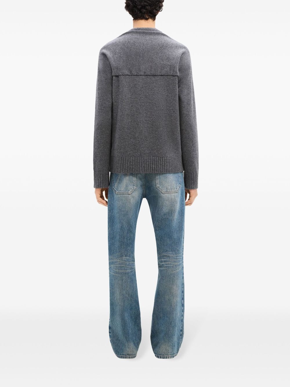 layered logo-embroidered sweater - 5