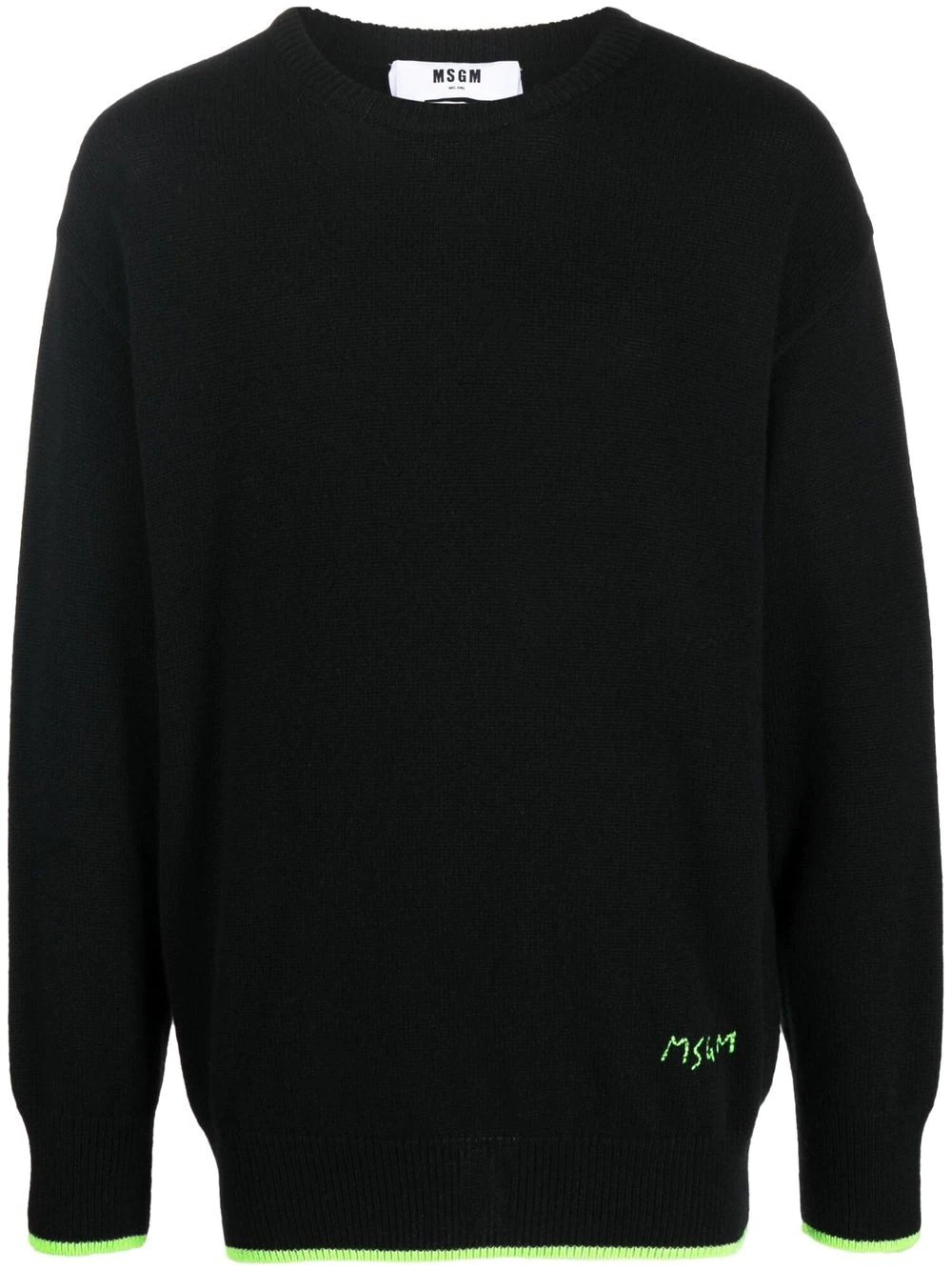 contrast trim wool-cashmere jumper - 1