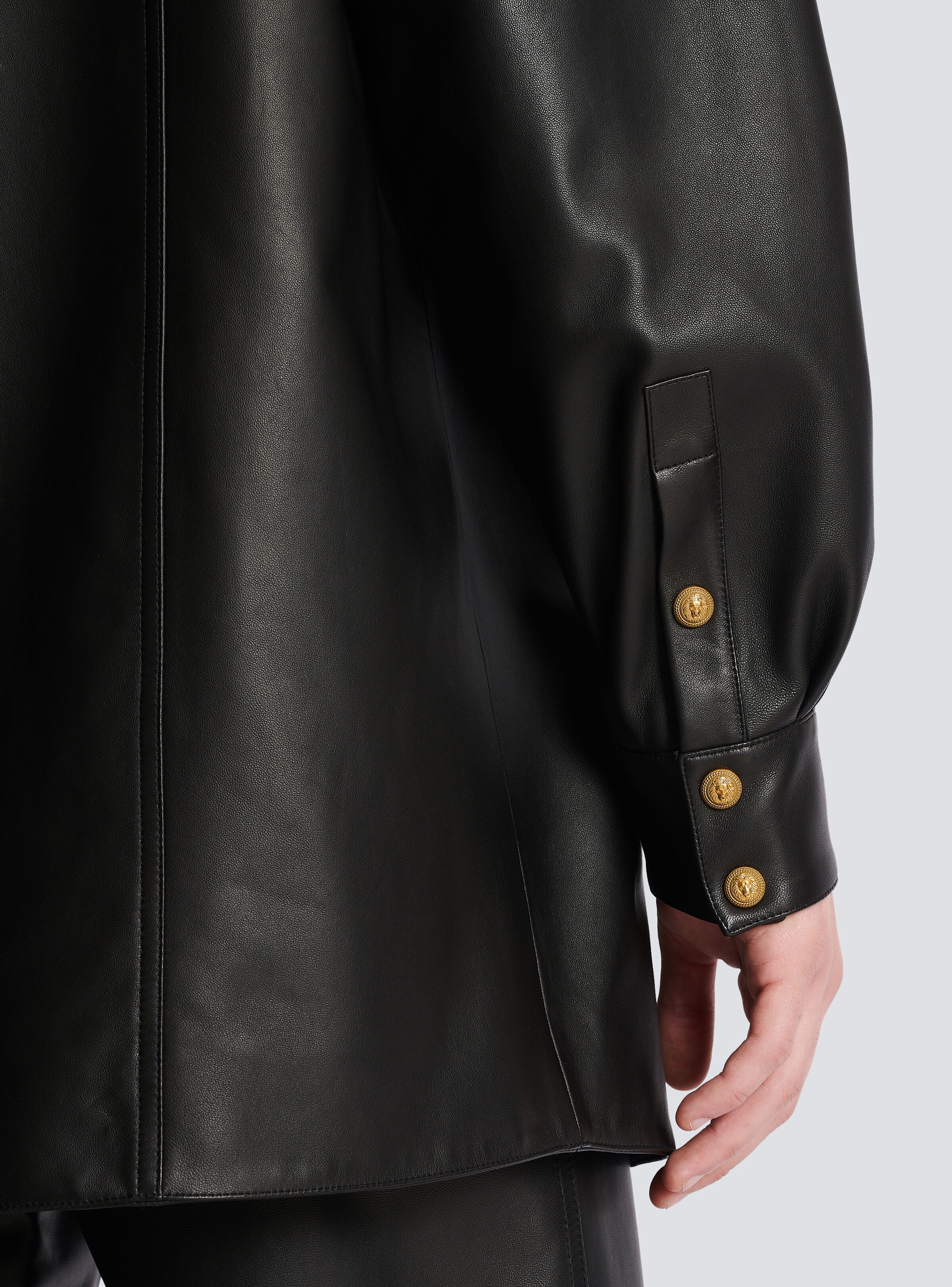 Leather overshirt - 6