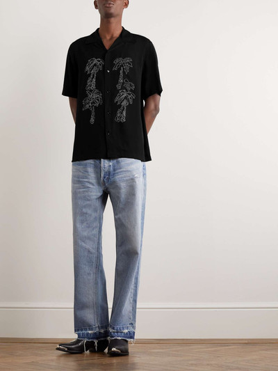CELINE Convertible-Collar Studded Satin Shirt outlook