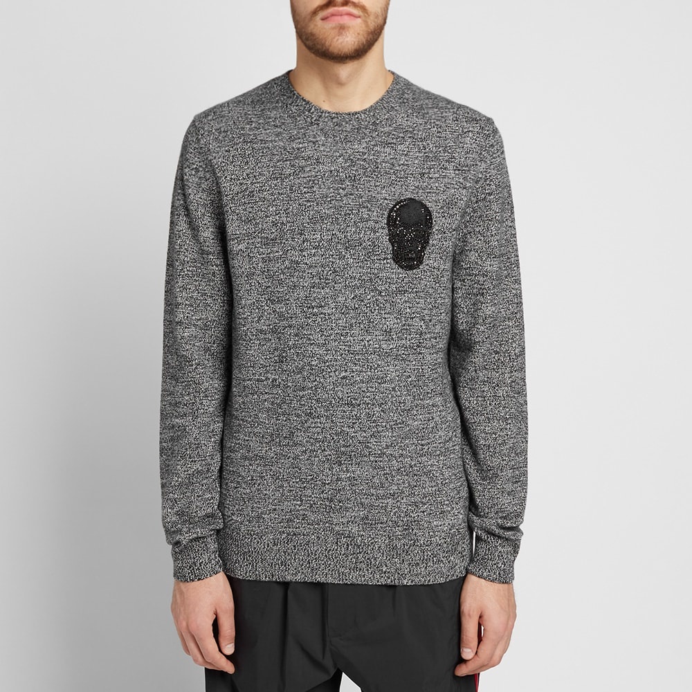 Alexander McQueen Crystal Skull Patch Crew Knit - 4