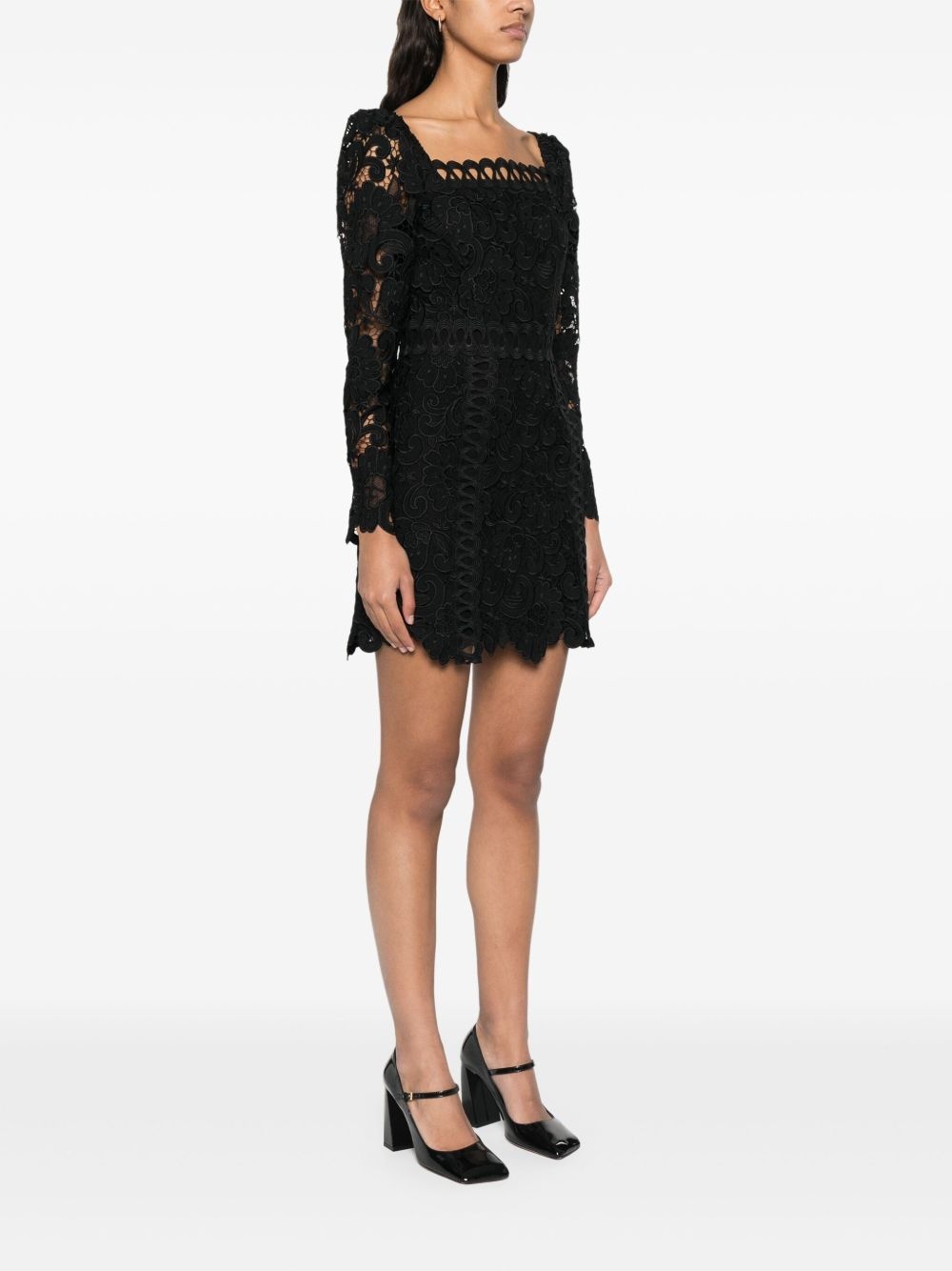 floral-motif mini dress - 3