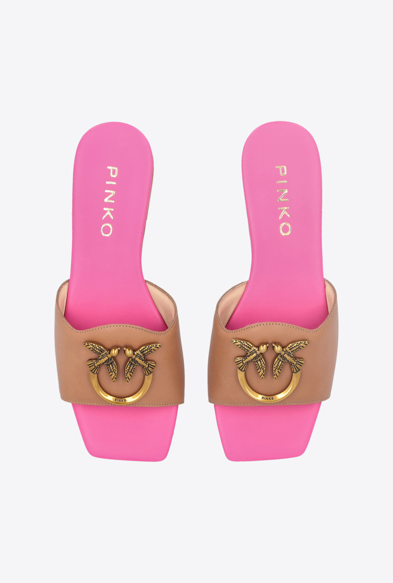 FLAT LEATHER SLIP-ONS 8