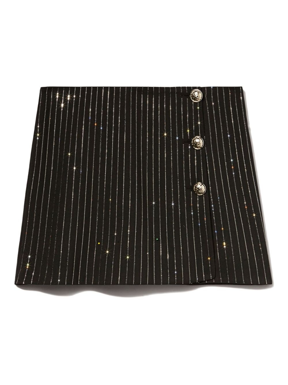 rhinestone-embellished pinstripe miniskirt - 1