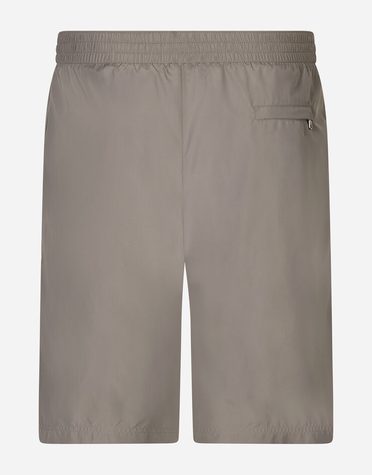 Long-leg swim trunks with branded tag - 2