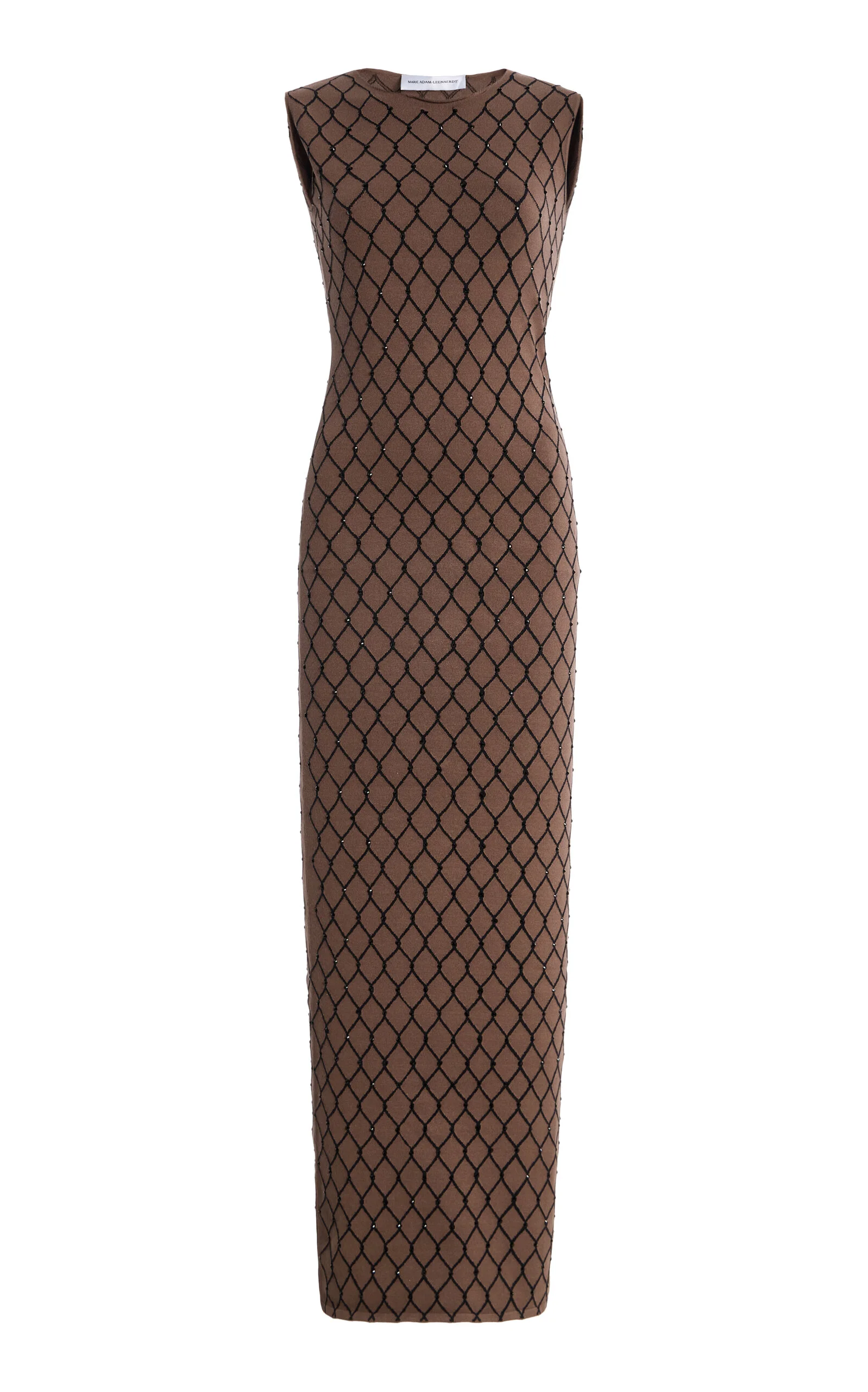 Resille Sequined Knit Maxi Dress brown - 1