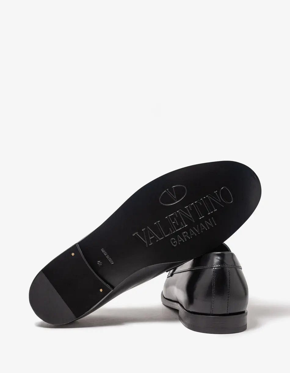 Valentino Black VLogo Chain Loafers - 3