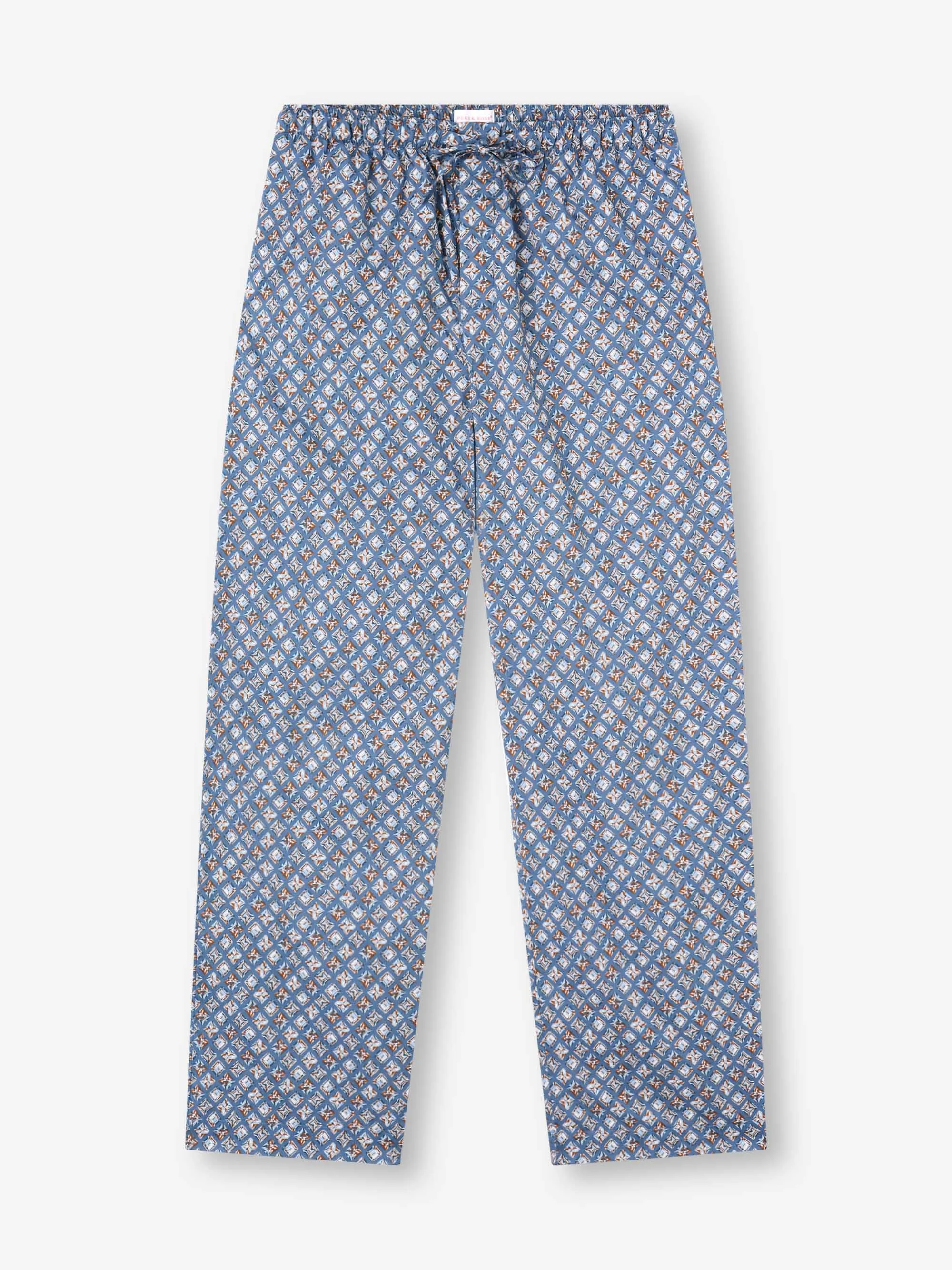 Ledbury Cotton Batiste Lounge Pants Blue Multi Diamond - 1