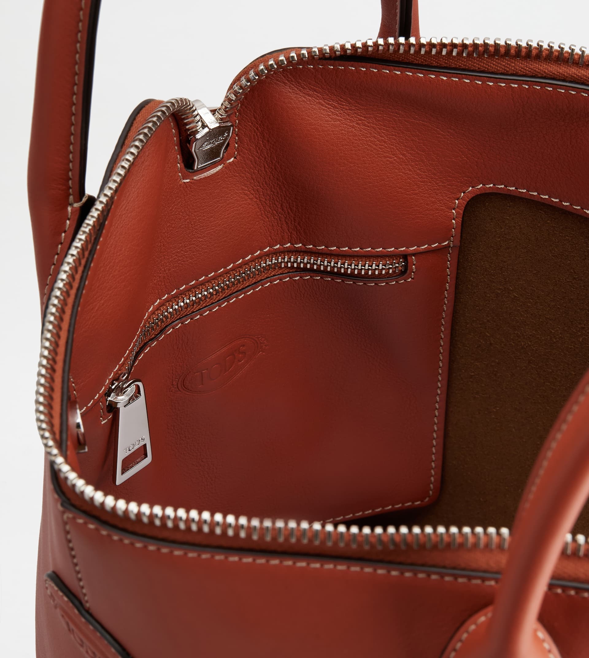 TOD'S DI BAG SWING IN LEATHER MINI - BROWN - 7