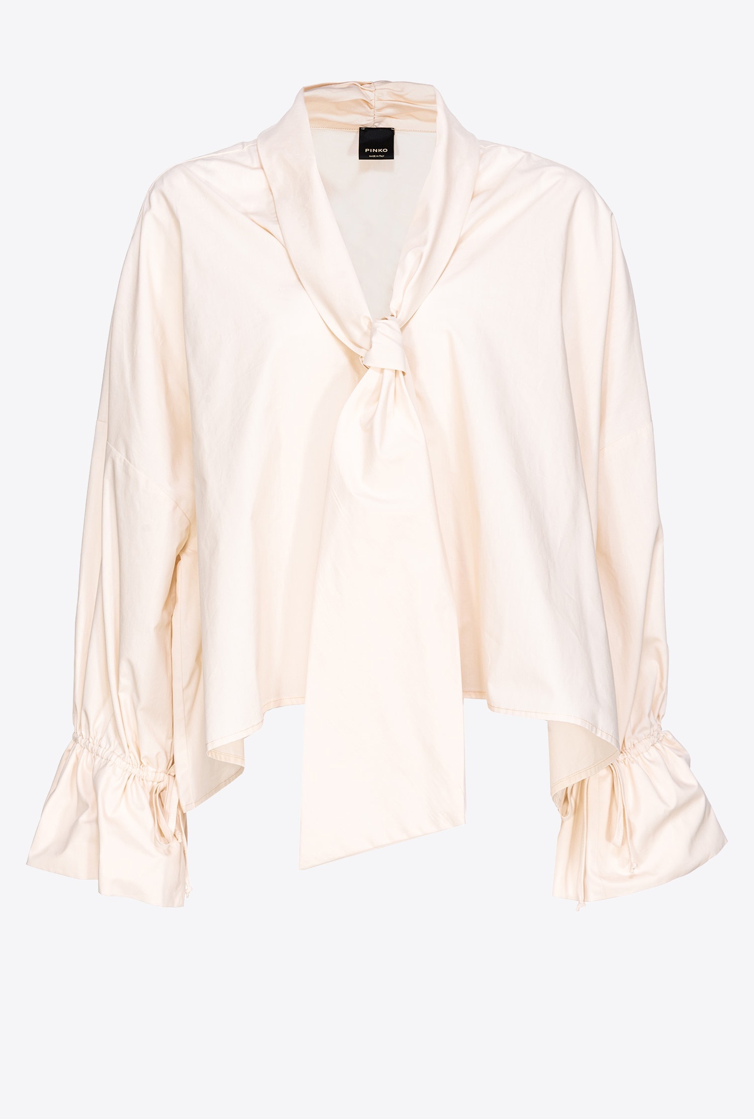 POPLIN BLOUSE WITH SASH - 1